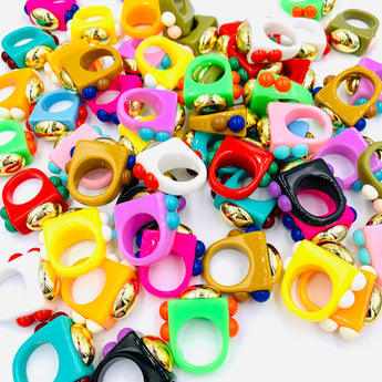 Chunky rings collection