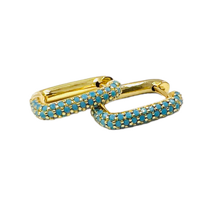 OORBELLEN MADISON TURQUOISE BLAUW