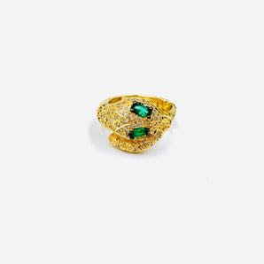 EARRING AROUND SNAKE GREEN