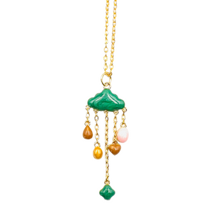 NECKLACE CLOUDY GREEN