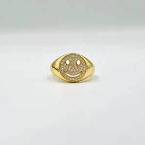 RING SMILEY WHITE M