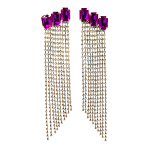 EARRINGS CHER FUSHIA